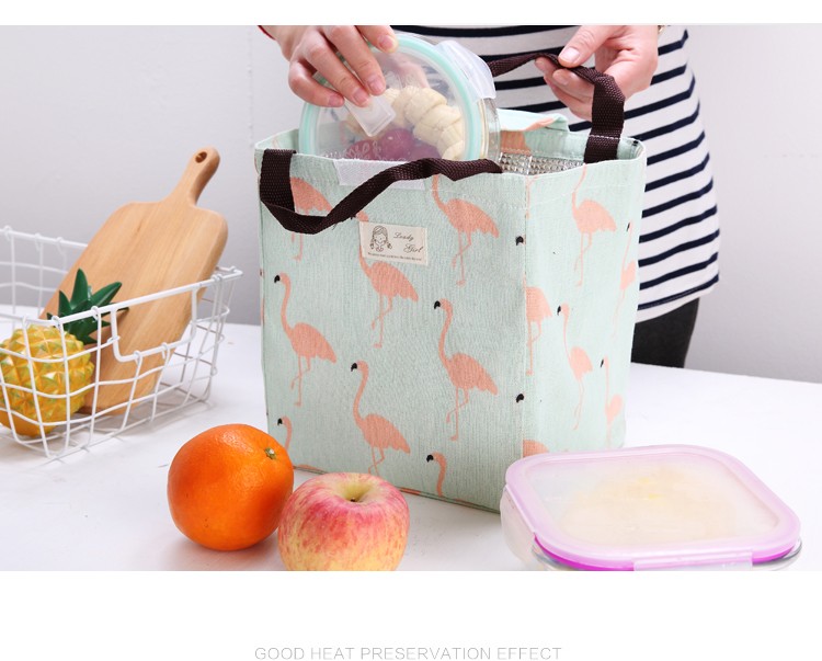 火烈鸟扁提手便当包详情图16