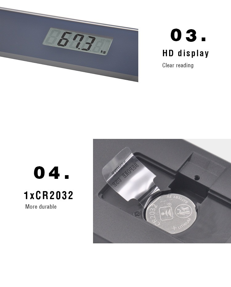 [Constant-397A]电子人体秤透明钢化玻璃简约体重秤180kg数字人体秤详情图2