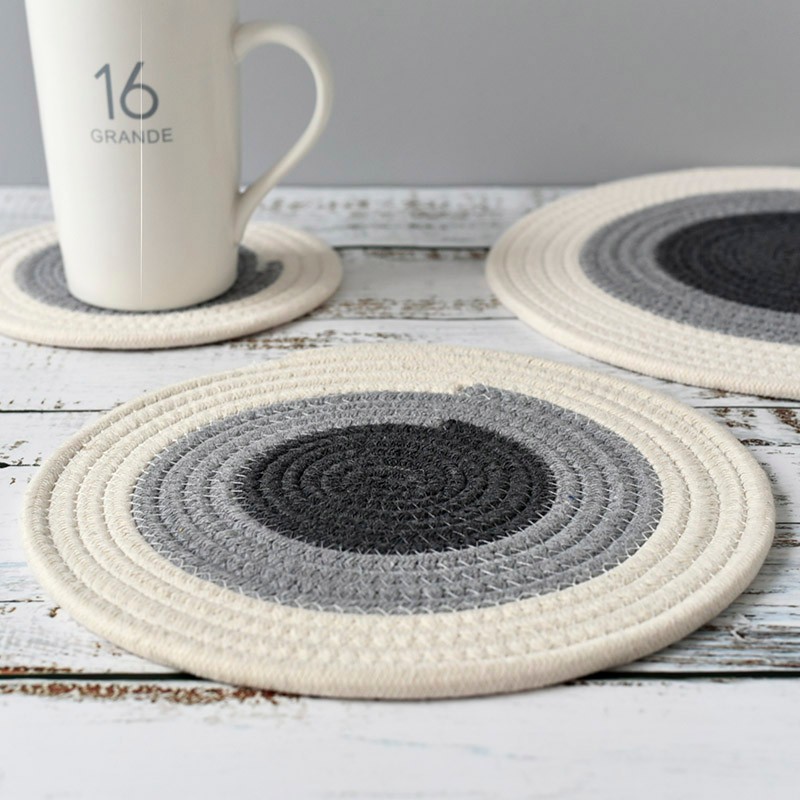 手工编织棉线餐垫日式隔热垫子茶具垫餐盘垫碗垫锅垫详情图6