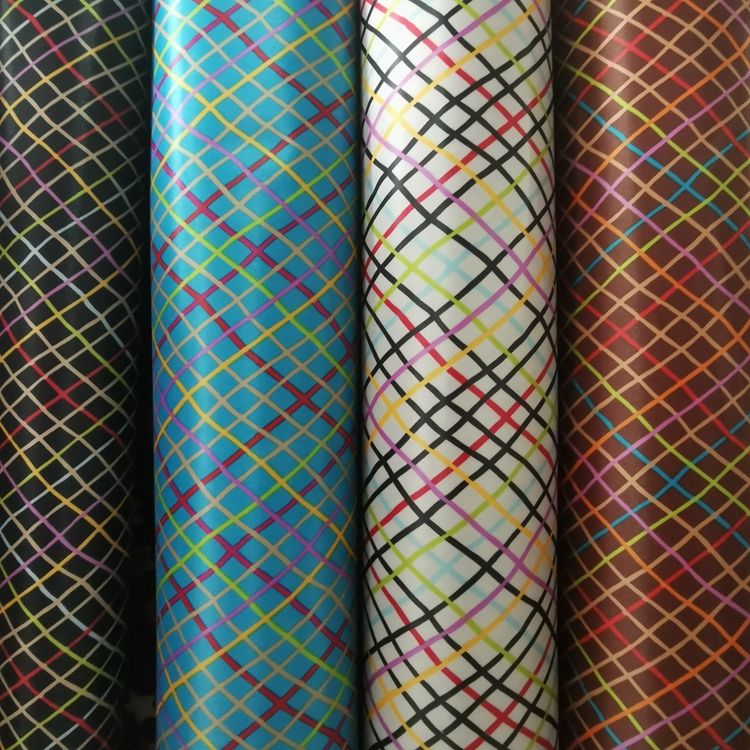 Color dinky print series cuadros de colores estampados 100% poliéster en la parte inferior PVC espumado