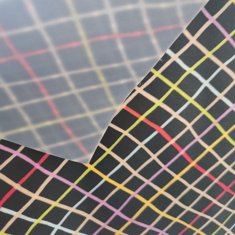 Color dinky print series cuadros de colores estampados 100% poliéster en la parte inferior PVC espumado Application Scenario
