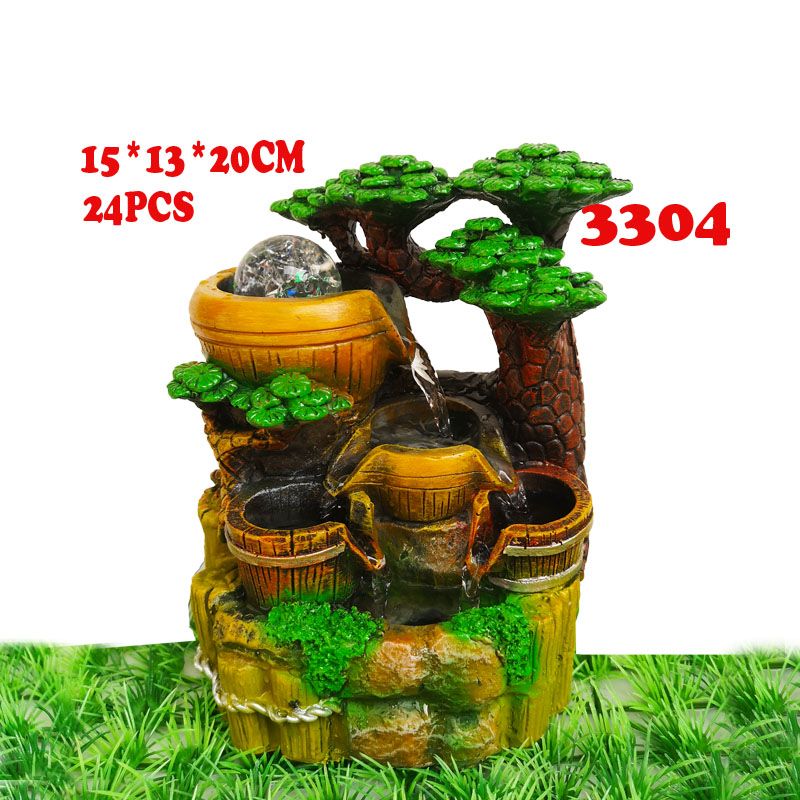 3304假山工艺品流水喷泉树脂摆件创意树脂工艺家居装饰品送礼佳品