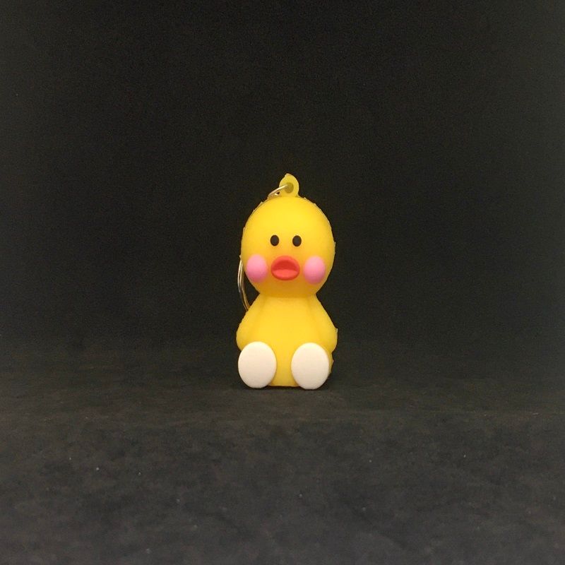 新款创意软胶立体公仔小黄鸭钥匙扣链圈挂件情侣汽车包包挂饰礼品