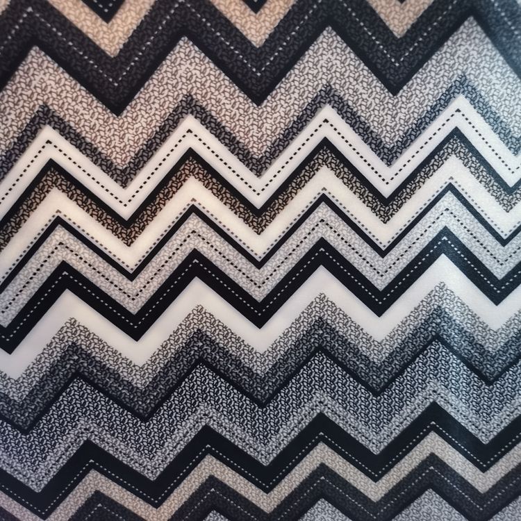 The color-printed series features geometric stripes on 100% polyester fabric with PVC foam at the bottom Item Picture