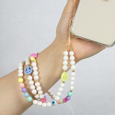2021 europa y Estados Unidos nuevo acrílico anti-pérdida de cadena de teléfono celular personalidad viril cuello cuello cordón de teléfono celular Specification image