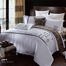 酒店 宾馆 民宿 床上用品 布草 四件套 绣花 全棉 客房布草 床单 枕套 被套