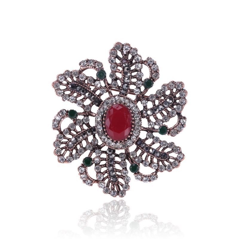 Factory direct vintage flower brooch