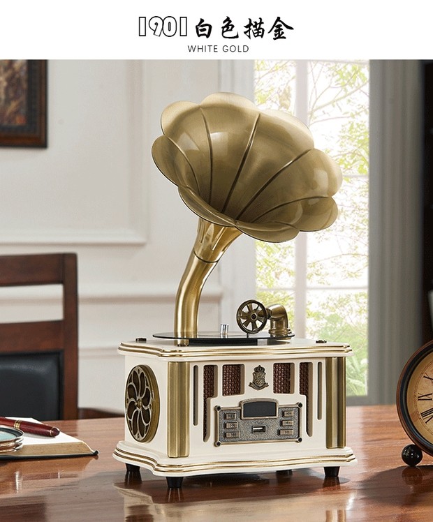 信意工艺 复古迷你留声机 蓝牙 USB  收音机 音质高档详情图1