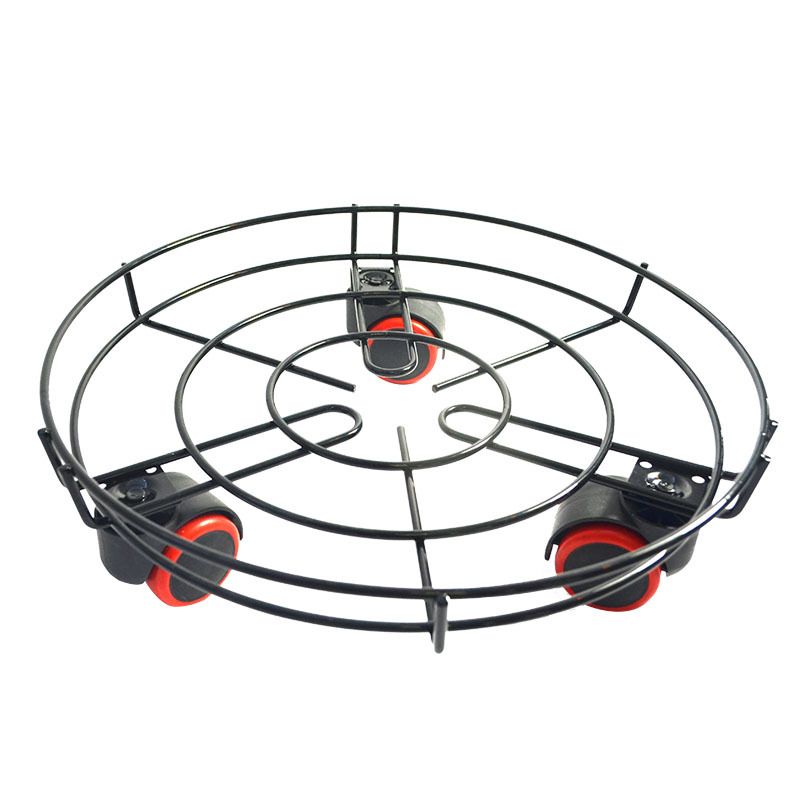 家用多功能钢瓶架 移动花架 阳台置物万向轮室内花架产品图