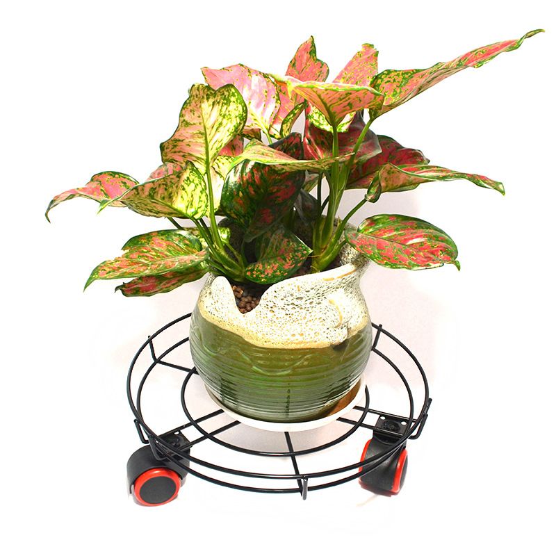 家用多功能钢瓶架 移动花架 阳台置物万向轮室内花架细节图