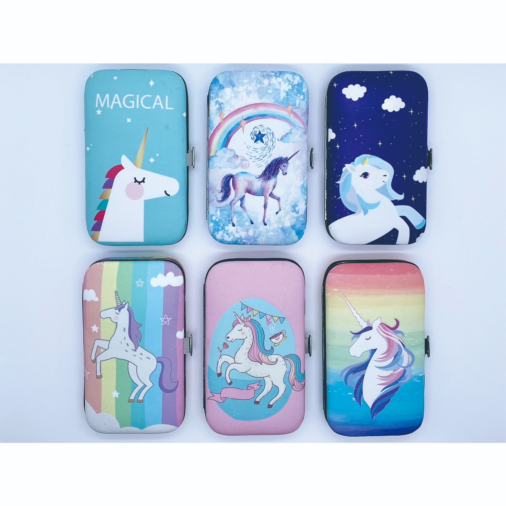 印图 指甲剪套装 美容工具 6件套 小方 独角兽