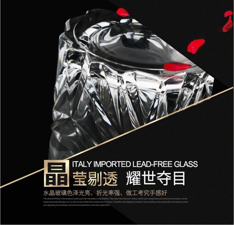 European-style crystal glass oasis wine glasses, home beer mugs, engraved tea cups, whisky cups detail image 2