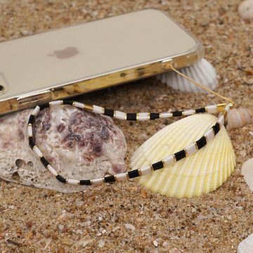 Cadena de teléfono móvil moda europea y americana 100 colgantes fuente transfronteriza tila cuentas cuentas anti-pérdida teléfono cuerda colgante al por mayor details Picture