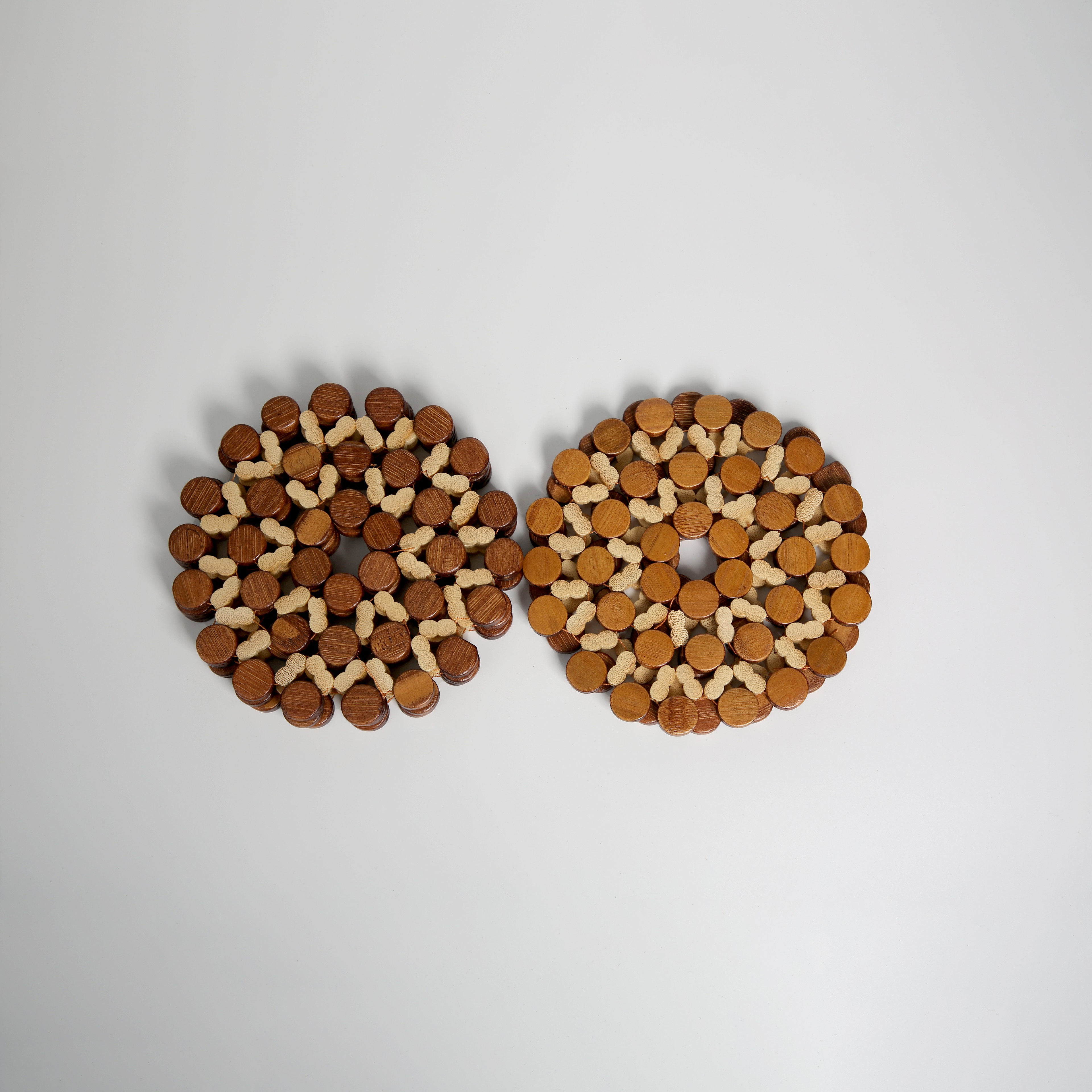Jiehao Bamboo and Wood Kitchen Household Figure-Eight Series placemats, anti-slip and heat-insulating MATS, durable, sturdy and beautiful bowl MATS wholesale detail image 5
