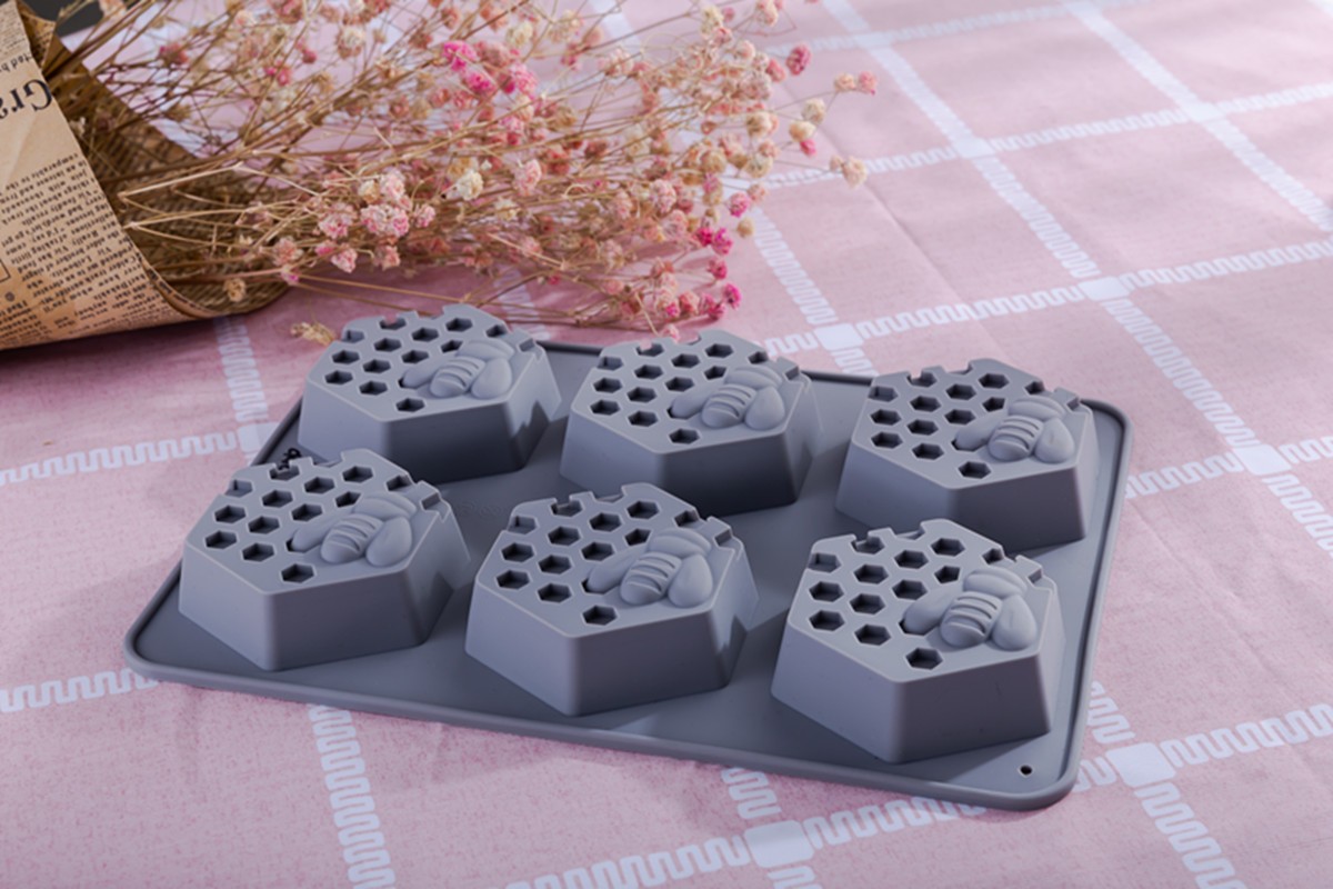 跨境货源 6连硅胶蜂窝手皂模具 蜂巢冰格蛋糕模 diy肥皂模详情图8