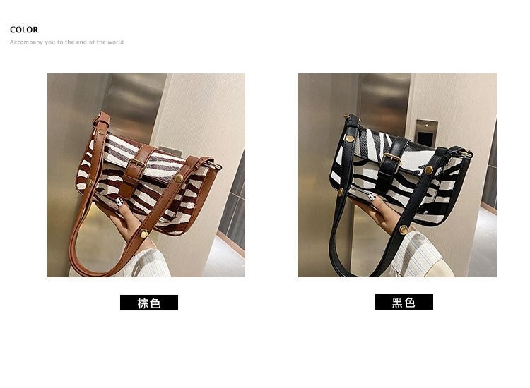 小包包女2021新款韩版斜挎包外贸女包网红时尚撞色单肩腋下包详情图1