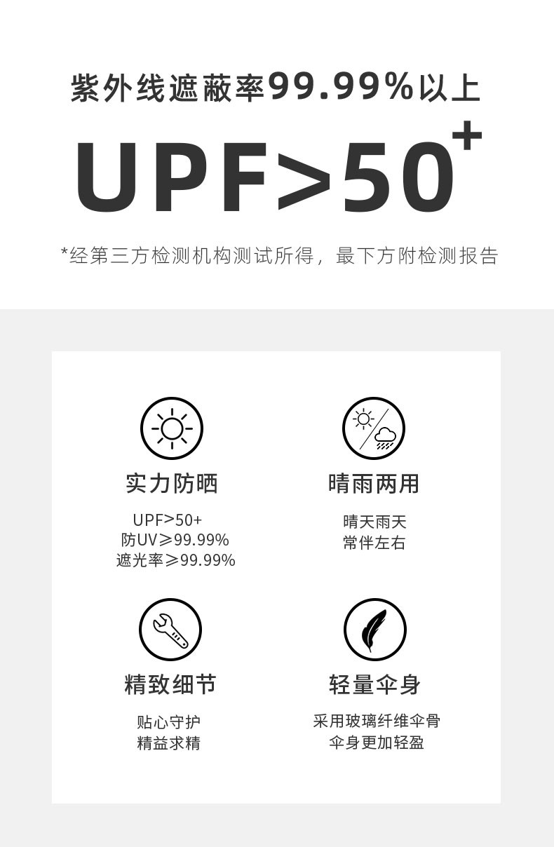 浙里 新款日本Wpc晴雨两用伞小清新纤细收纳袋防晒太阳遮阳伞超轻详情图2