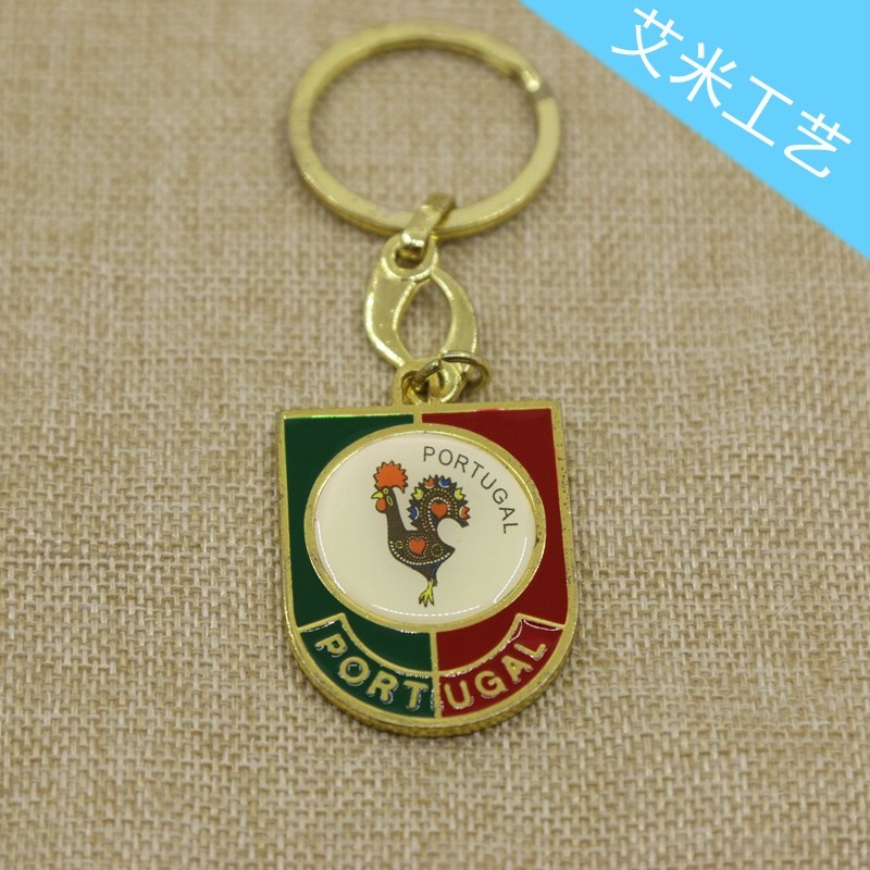Yiwu Yixuan Factory directly sells zinc alloy keychains, metal keychains and Portuguese keychains detail image 5