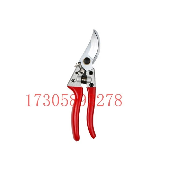 YYJ28A red plastic-coated garden shears and flower branch shears detail image 3