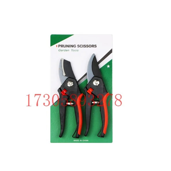 YYJ35A Green and black dual-color handle 9-inch curved edge garden pruner for flower branches detail image 17