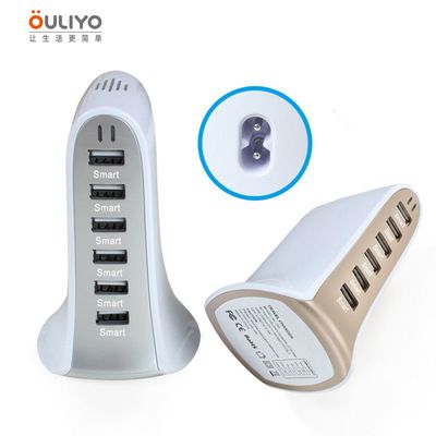 新款6USB8A安卓直充 桌面快充手机充电器 出国旅行充电器