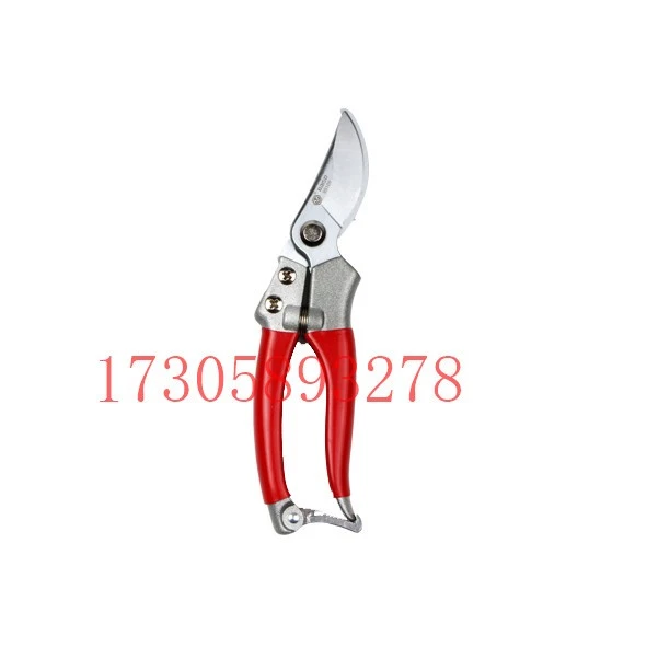 YYJ28A red plastic-coated garden shears and flower branch shears detail image 4