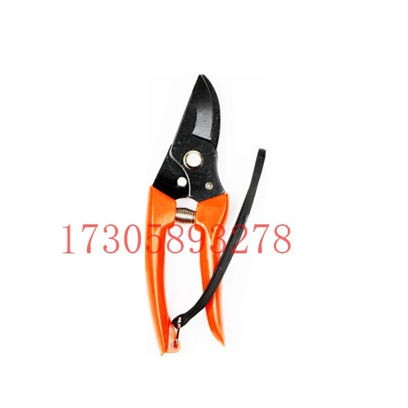 YYJ35A Green and black dual-color handle 9-inch curved edge garden pruner for flower branches detail image 12