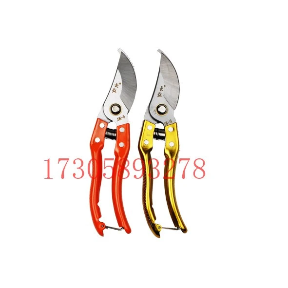 YYJ28A red plastic-coated garden shears and flower branch shears detail image 5
