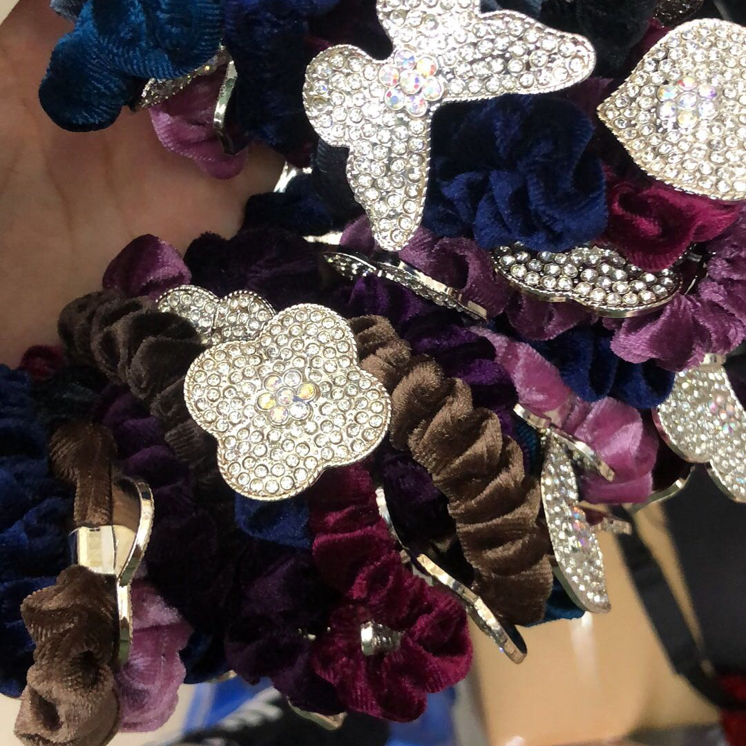 Velvet rhinestones