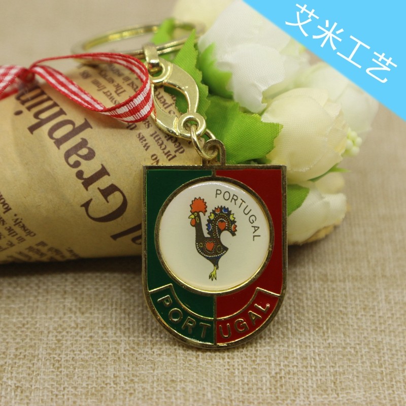 Yiwu Yixuan Factory directly sells zinc alloy keychains, metal keychains and Portuguese keychains detail image 3
