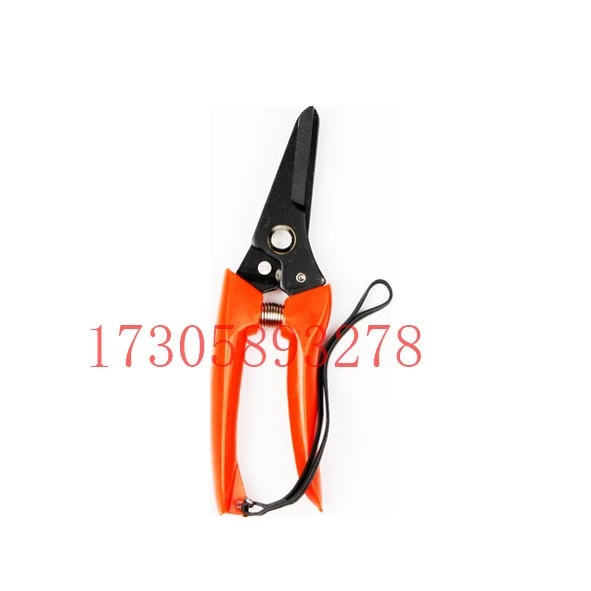 YYJ35A Green and black dual-color handle 9-inch curved edge garden pruner for flower branches detail image 10