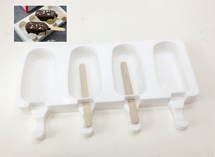 厂家直销大号四连硅胶雪糕模 慕斯冰激凌模食品级DIY自制冰淇淋模详情图1