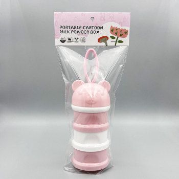 Baby milk powder box portable out, separated layer storage, sealed jar, baby rice paste, rice powder box details Picture
