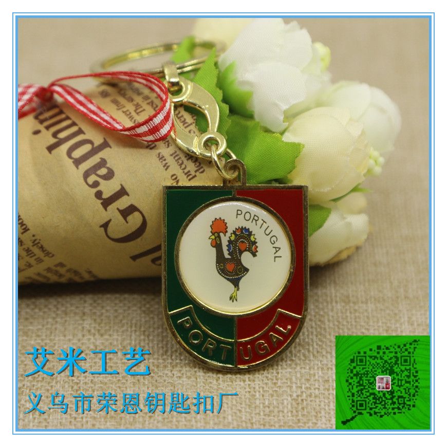Yiwu Yixuan Factory directly sells zinc alloy keychains, metal keychains and Portuguese keychains