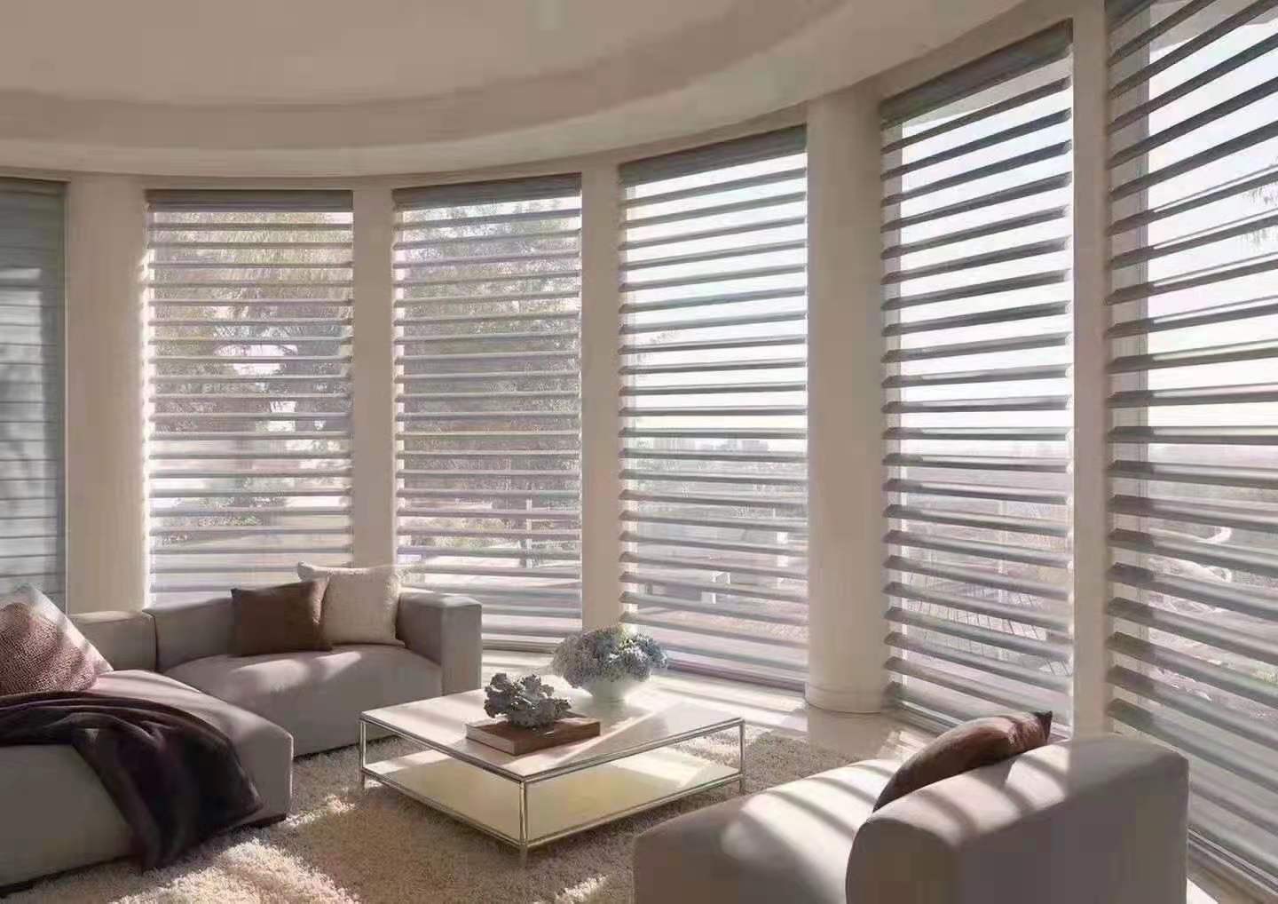 韩式香格里拉帘柔纱帘遮光卧室客厅卫生间百叶窗帘阳台办公室卷帘详情图4