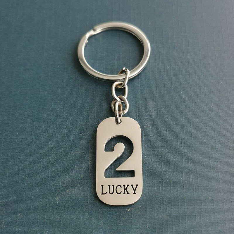 Wholesale of cross-border accessories such as the popular titanium steel necklace, Instagram women's simple and unique lucky number 2 pendant collarbone chain detail image 8