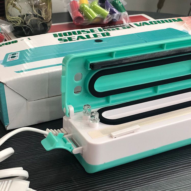 Small household vacuum sealing machine, mini automatic food plastic sealing machine, vacuum packaging machine, dual pumps with high suction force Specification image