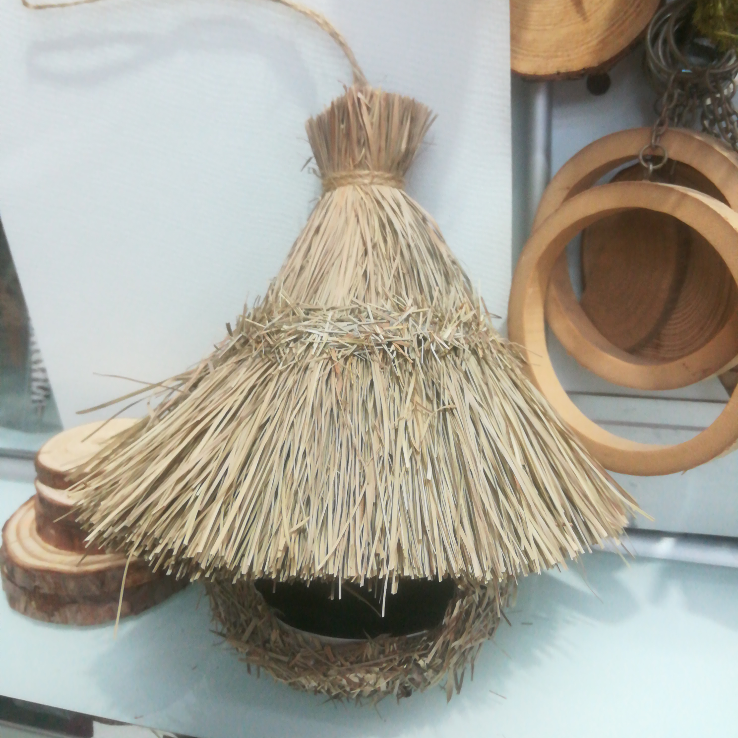 2021纯手工天然材质仿真鸟巢挂件GL-20