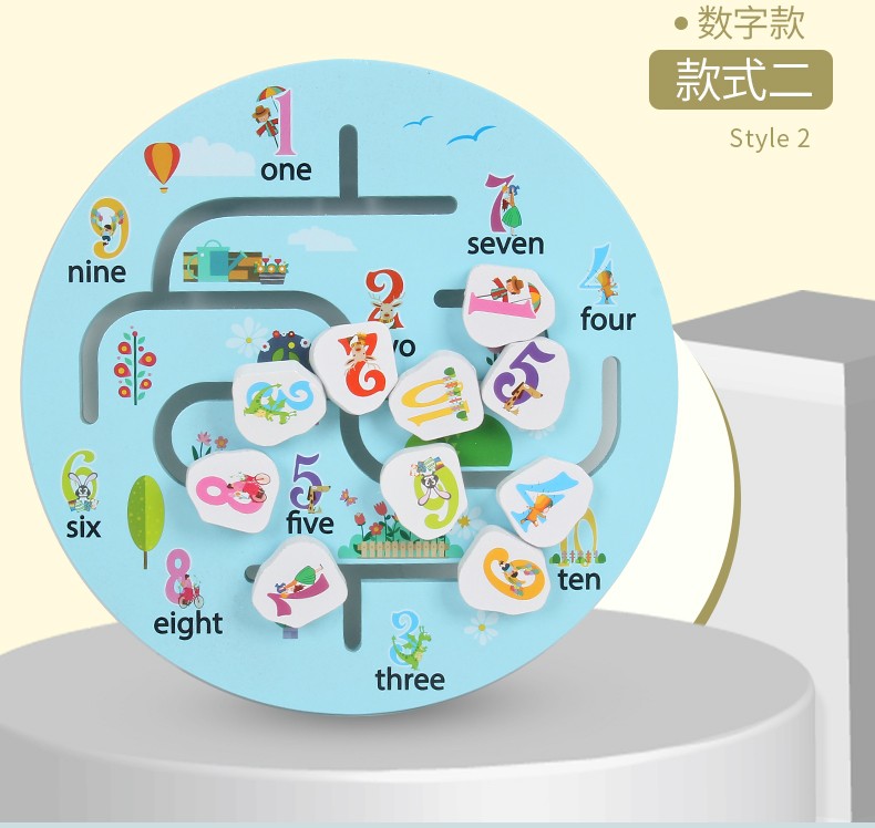 The wooden maze positioning game is highly entertaining and colorful, which can exercise babies' hand-eye coordination, visual ability, logical thinking ability, and early education enlightenment training. It is a parent-child game detail image 4