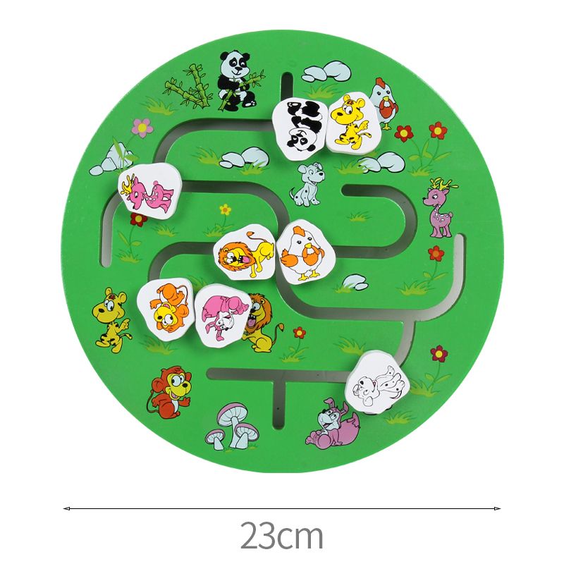 The wooden maze positioning game is highly entertaining and colorful, which can exercise babies' hand-eye coordination, visual ability, logical thinking ability, and early education enlightenment training. It is a parent-child game Specification image