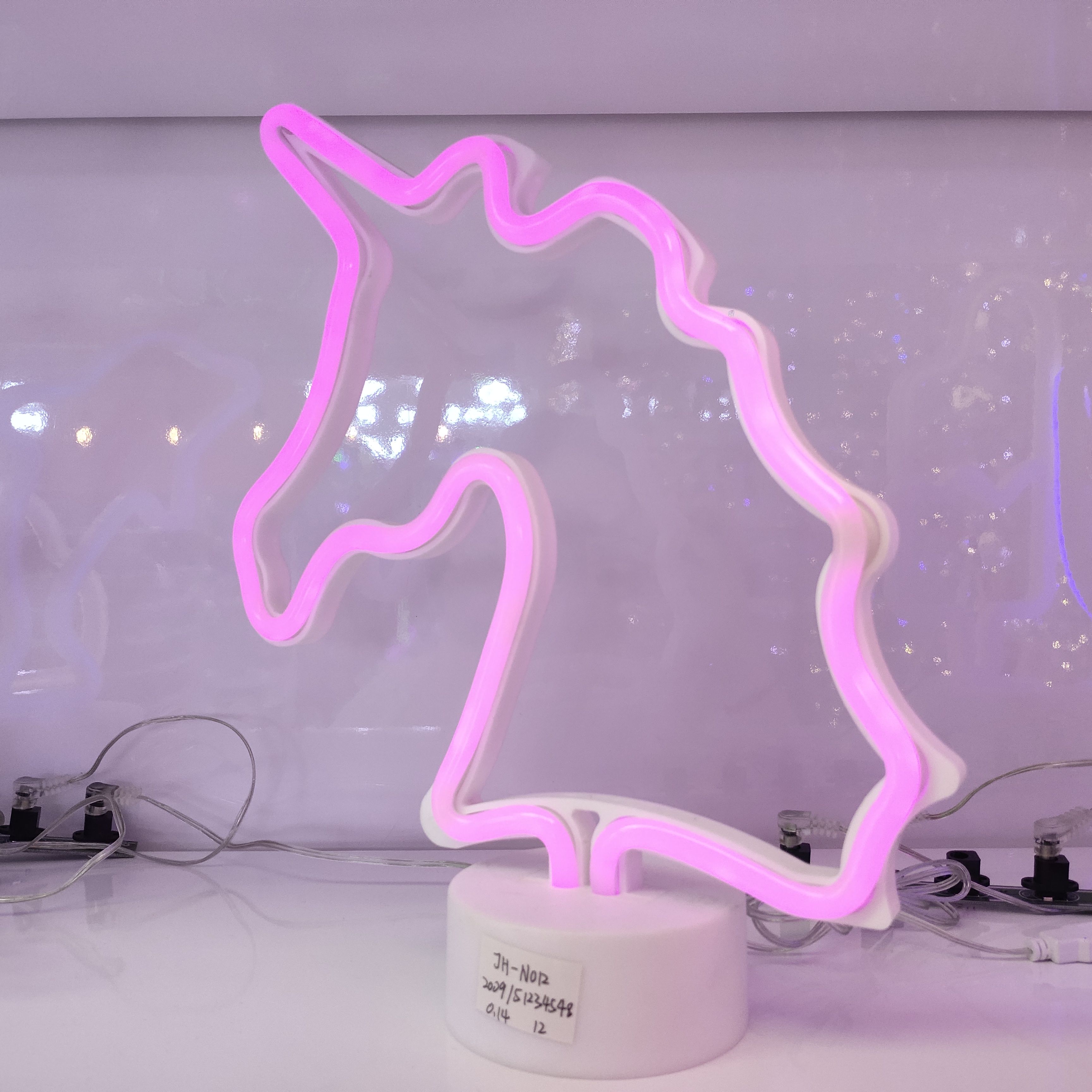 led霓虹灯宿舍ins网红房间卧室背景装饰独角兽装饰灯