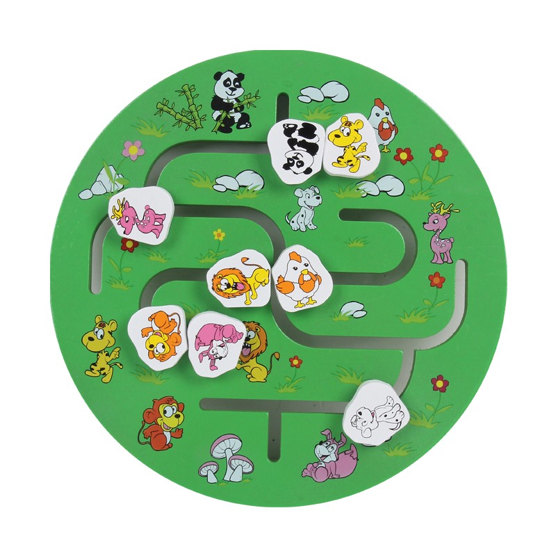 The wooden maze positioning game is highly entertaining and colorful, which can exercise babies' hand-eye coordination, visual ability, logical thinking ability, and early education enlightenment training. It is a parent-child game detail image 15