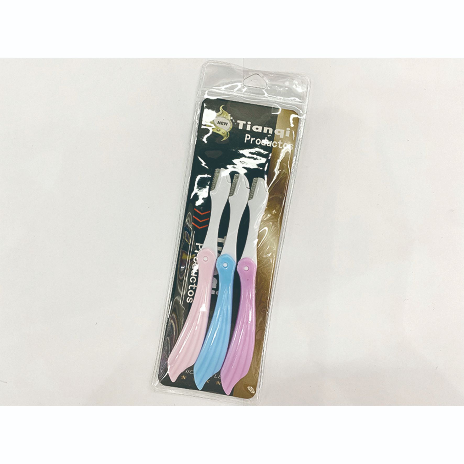 刮眉刀 3PC 袋装 纸卡 折叠 手柄1