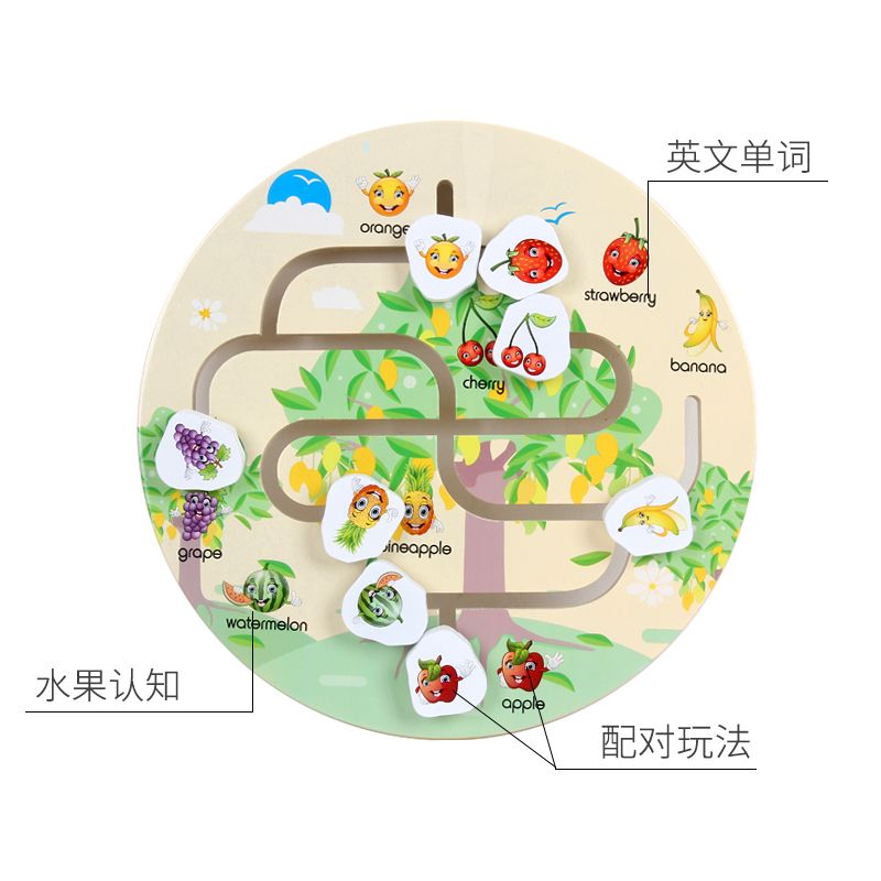 The wooden maze positioning game is highly entertaining and colorful, which can exercise babies' hand-eye coordination, visual ability, logical thinking ability, and early education enlightenment training. It is a parent-child game