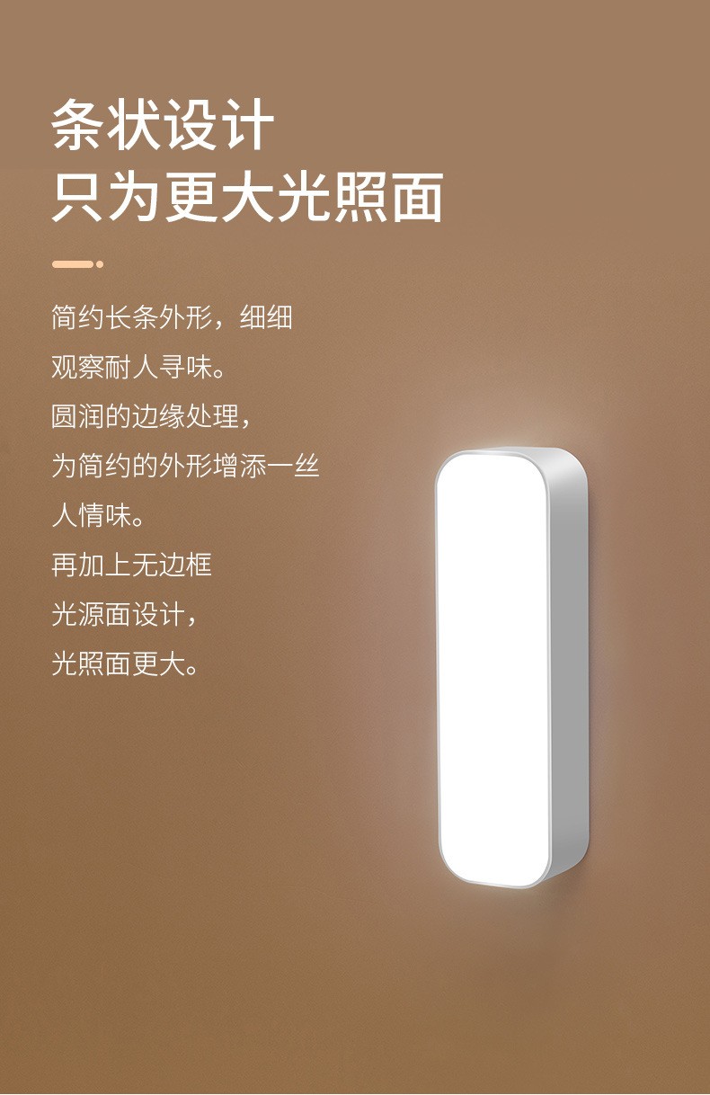 Creative smart 3d desk lamp, wireless human body sensor lamp, LED voice-controlled eye-protecting hand-held lamp, no wiring required, charging wall lamp detail image 7