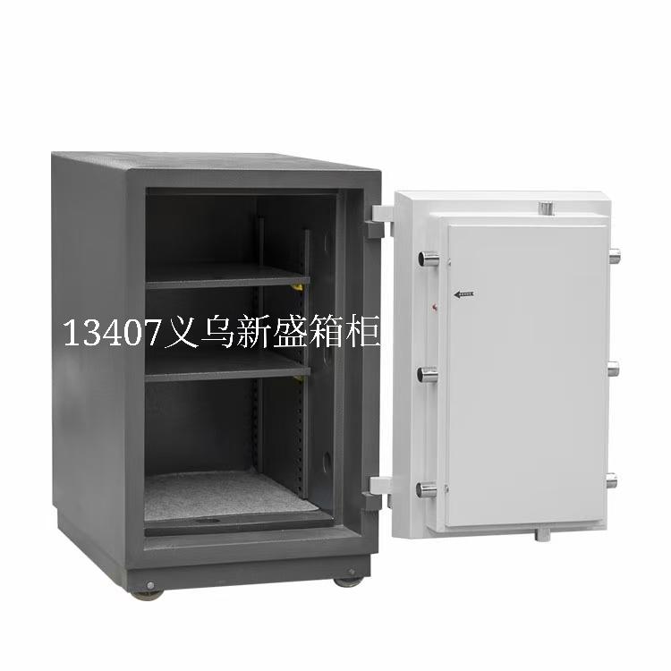 13407义乌新盛箱柜保险柜3c家用办公重型密码指纹锁防盗防火全钢保险箱双锁机械详情图2