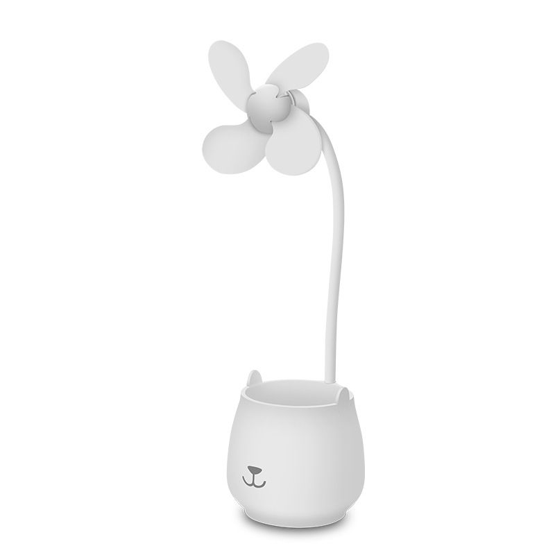 New hand-held mini silent fan Student dormitory desktop big wind USB phone stand pen holder customization