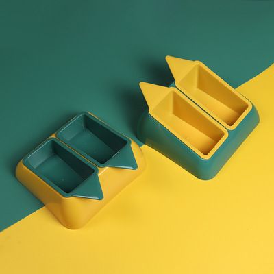 Pet cat double bowl wholesale multi-functional cat food spoon cat bowl anti-upset feeding feeding water Cat bowl Double bowl report This product purchase belongs to commercial trade behavior Specification drawing
