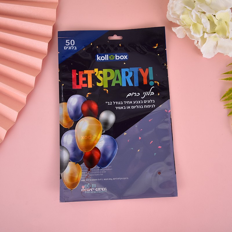 The semi-transparent composite bag with three-side seal and heat-sealable style for creative balloons is for reference only and can be customized by the manufacturer detail image 2