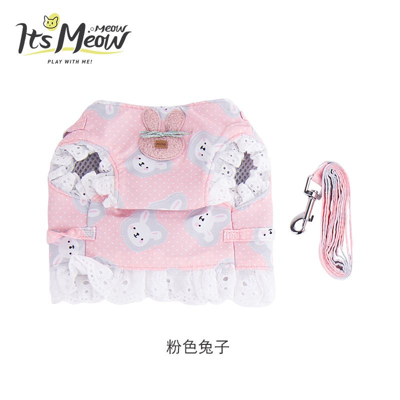 New pet chest strap cat leash anti-break lace wool cat leash vest type cat leash Item Picture